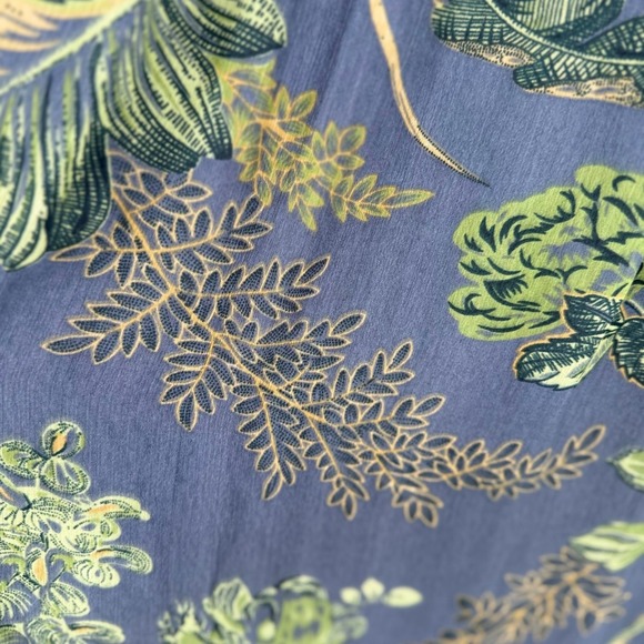 Jonathan Martin Y2K Floral Midi Dress Women's 10 Green Empire Waist Fairy Boho - Picture 10 of 16